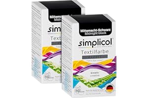 ‎SIMPLICOL Simplicol Textilfarbe expert Mitternacht-Schwarz 1748, 2er Pack