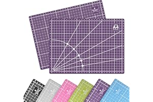 BASE DE COUPE QUIJOTE PAPER WORLD - Format A4, 6 couleurs de base, Patchwork, Guides de coupe, cicatrisation rapide, 3mm épaisseur, plaques à découper - MORADE 1 UNITÉ