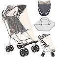 MobiQuip XL Pushchair All Weather Accessories Pack, Sun Hood with Vision Panel and Protective Rain Cover, Easy Clip On Fit, to Cordinate with MobiQuip Blue XL Stroller (Sold Separately)