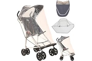 MobiQuip XL Pushchair All Weather Accessories Pack, Sun Hood with Vision Panel and Protective Rain Cover, Easy Clip On Fit, to Cordinate with MobiQuip Blue XL Stroller (Sold Separately)