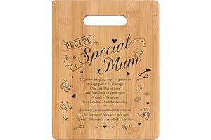 PANDASCH Mum Birthday Gifts from Daughter Son, Mothers Day Gifts for Mum, Unique Wooden Cutting Board, Presents for Mum at Birthday Mother's Day Christmas, Personalised Kitchen Ideas Mummy Gifts