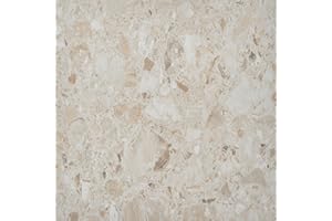 NOVECRAFTO Beige Vinyl Floor Tiles Self Adhesive - 30 Pack / 30sqf (2.79 sqm) - Peel And Stick Floor Tile 12x12 inch (30.5x30.5cm), Stick On Vinyl Flooring For Kitchen, Living Room and Bathroom - Desert Terrazzo