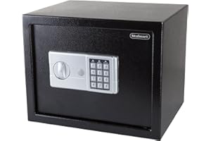 Stalwart 65-EK-30 Digital Safe – Electronic Steel Safe with Keypad, 2 Manual Override Keys – Protect Money, Jewelry, Passports – For Home, Business, Travel, Black, 17.9 in x 15.4 in x 15.2 in