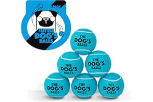 The Dog's Balls The Little Dog's Balls, Dog Tennis Balls, 6-Pack Small Blue Dog Toy, Strong Dog & Puppy Tennis Ball