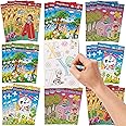 THE TWIDDLERS - 24 Mini Colouring Books for Party Bags with Stickers, A6 Size - Multipack Kids Party Bag Fillers and Favours, Ideal for School Classrooms, Travel, Birthdays, Weddings, Restaurants