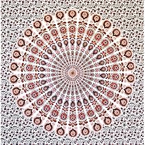 Telo Da Parete Mandala Con Elefanti In Beige Verde Rosso Arazzo Indiano Xxl Telo 2 X 2 M Per La Parete In Cotone Decorazione Hippie Karmandala - Italia - Foto 3