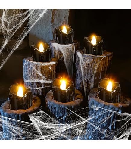 Lights4fun - Lanterna Grande in Metallo Nero con Set di 3 TruGlow® Candele LED a Pile per Uso in Interni ed Esterni