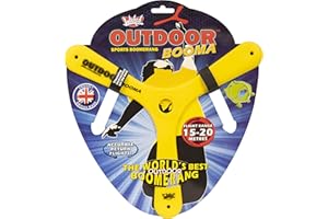 Wicked Outdoor Booma | Le Meilleur Boomerang Sports au Monde | Design avancé à Trois Lames pour Un vol Stable et précis | Jaune, WKOUT