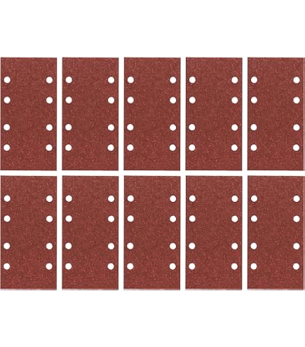 Bosch Accessories 2609256B04 Feuilles Abrasives Ponceuses Vibrantes AEG Black+Decker 93x230 Mm Grain 120 Lot De 10