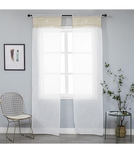 Vetratura diritta a righe tinta unita – Tenda bianca – Tenda da finestra moderna 90 x 210 cm – Tenda con orlo passante, tenda da finestra Vetratura diritta a righe tinta unita – Tenda bianca – Tenda da finestra moderna 90 x 210 cm – Tenda con orlo passante, tenda da finestra