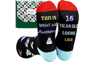 Moyel 13th/16th/18th Birthday Gifts for Boys Funny Socks 6-9 21st Birthday Gifts for Men Funny Men Calf Socks 9-11 Novelty