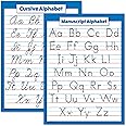 Palace Learning ABC Alphabet - Cursive Chart & Manuscript Poster - Laminated 2 Poster Set (Laminated, 18 x 24)