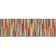 Wash + Dry Mikado Stripes Tapis, Surface en Polyamide, Coloré, 75x120