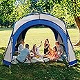 YITAHOME 3.5 x 3.5M Event Shelter Party Tent Outdoor Dome Gazebo Camping Tent Gazebo with 4 Removable Mesh Walls, 2 Sunshade Walls (Blue)