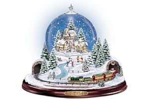 The Bradford Exchange 'Journey Home For The Holidays' - Snowglobe - Thomas Kinkade - Lights, Music and Motion