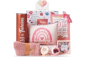 YISASHMENT 10th Birthday Gifts for Gifts,Unique Gifts Set Ideas for Turning 10 Year Old Girl Pamper Hamper Box,Happy Bday Present Basket Kit for Teen Girl Decorations for Sisters,Daughter,Niece, Granddaughter