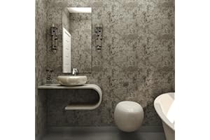 JSEVEM 60CM×9M Big Roll Thick Light Brown Grey Concrete Wallpaper Peel and Stick Waterproof Gray Concrete Contact Paper Vinyl Matte Industrial Cement Wall Stickers for Bedroom Bathroom Living Room