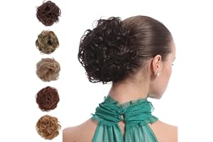 ‎CAISHA CAISHA by PRETTYSHOP 100% ECHTHAAR Haargummi Haarteil Haarverdichtung Zopf Haarband Haarschmuck Dunkelrot H312k