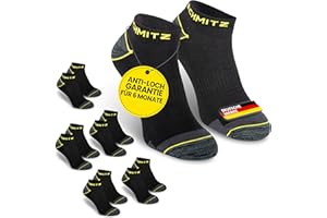 SCHMITZ.Tools Krótkie skarpety robocze w jakości premium – skarpety robocze na lato – męskie skarpety robocze ze wzmocnioną piętą i czubkiem stopy – krótkie skarpety robocze – trwałe