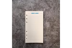Zelten Recambios/Hojas sueltas para carpeta de anillas con tapa A6/Organizador personal/Planificador(A6 6 Holes, Today Planner)