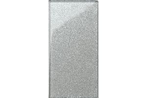 OKOIUM Pack of 16 Silver Glitter Subway Tile 75mm x 150mm (MT0113)
