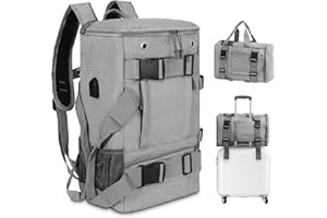 VOESLD Mochila Viaje Cabina Avion 40x20x25 para Ryanair Bolsas de Cabina, mochila Viaje Equipaje de Mano Mochila de Senderismo (Gris)