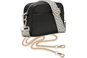 LILY ENGLAND - Borsa a tracolla da donna, con tracolla regolabile e catena