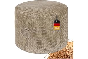 ‎OMNANA OMNANA® Cushy™ Meditationskissen rund – Sitzkissen 10cm/15cm/20cm hoch – Chenille Yogakissen mit Dinkelfüllung – Bodenkissen, Kissen für Meditation & Entspannung – Made in Germany