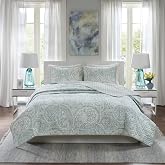 Comfort Spaces Yorgan Seti-Trend Şal Desenli Yazlık Kılıf, Rahat &Ouml;rt&uuml; Hafif D&ouml;rt Mevsim Yatak Katmanı, Eşleşen Kırlent, King/
