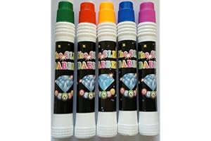 Crystals Pack of 12 slim bingo dabbers mixed colours - 20ml each