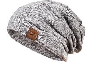 REDESS Gorro Hombres y Mujeres, Gorros cálidos de Invierno, Gorro de Calavera de Punto Grueso