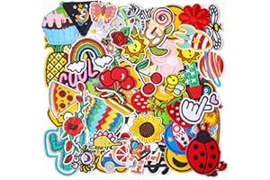 Anpro 65 Pièces Patch Thermocollant - Ecusson Tissu Thermocollant Pour Vêtements,Chapeaux,Jeans, T-Shirt, Sac à Dos DIY Pour Enfants et Adultes