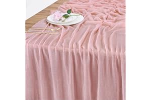 LEADERPRO Runner da Tavola in Chiffon Rosa per Matrimonio, in Tessuto per Sala da Pranzo, Feste, Vacanze, Decorazione 80 x 300cm