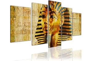 Bilderdepot24 Impression d'art - Pharaon - Égypte - 100x50 cm 5 pièces - Images comme Une Impression de Toile - Villes et Cultures - Égypte Antique - Masque de Pharaon