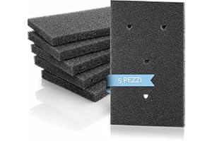 Generico Filtro Asciugatrice, Filtro per Asciugatrice in Spugna Poliuretanica, Ricambio Lavabile Nero 11,5 x 23 x 1,4 cm, Set 5 Pezzi