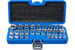 BGS 70099 | Juego de llaves de vaso E-Torx | entrada 6,3 mm (1/4") / 12,5 mm (1/2") | E4 - E24 | 28 piezas