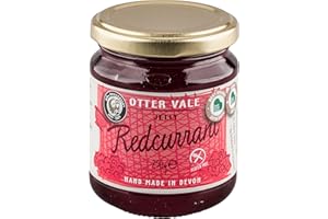 Otter Vale Redcurrant Jelly, Fresh and Fruity Redcurrant Flavour, Hand-Made in Devon, Gluten-Free, 250 g Glass jar