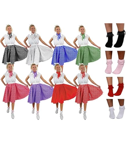 LADIES 1950S FANCY DRESS COSTUME ROCK N ROLL WOMENS OUTFIT 50S 60S FILM MOVIE