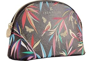 Sara Miller Beauty Bamboo Small Cosmetic Makeup Pouch Bag (Black)
