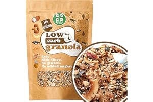 ZINGY ZOO Keto Granola Sans Sucre Ajouté | Low Carb Muesli Sans Gluten | My Muesli Proteine 14% | Keto Cétogène Céréales | À Base De Noix et de Graines, Riche en Fibres | Keto Breakfast LowCarb ZingyZoo