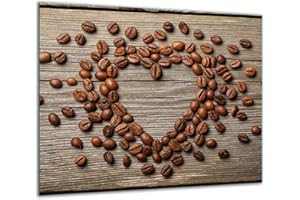 TMK ARTDEKO TMK - Placa protectora de vitrocerámica 60 x 52 cm 1 pieza cocina eléctrica universal para inducción protección contra salpicaduras tabla de cortar de vidrio templado como decoración, corazón