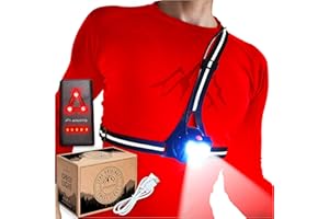 ‎AVANTO LIFESTYLE AVANTO Triple Beam Lauflicht, 500 Lumen USB Led Brust Lauflampen mit Einstellbarem Lichtstrahl der Led Lampe und Reflektoren Joggen, Brustlampe Joggen, Scheinwerferlampe, Wiederaufladbares licht