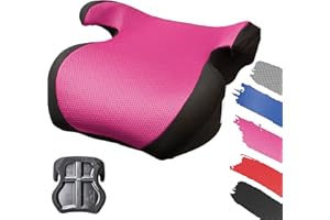 Walser siège Enfant Lino, rehausseur de siège Enfant avec Guide de Ceinture, rehausseur de siège Enfant Voiture, siège Auto Noir/Rose