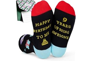 Moyel 5/6/7/8/9/10/11/12 Year Old Boys Gifts for Birthday Funny Boys Socks 5-12 5th/6th/7th/8th/9th/10th/11th/12th Present for Boy Creative Son Grandson Nephew