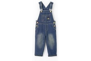 Miipat Niñas Petos Vaquero Azul Monos de Mezclilla para Niña Pequeña Overoles de Jean para Bebés y Niños de 2 a 7 Años