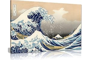 PANTHER PRINT Tableau imprimé sur toile - Katsushika Hokusai, La Grande Vague De Kanagawa, A0 91x61cm (36x24in)