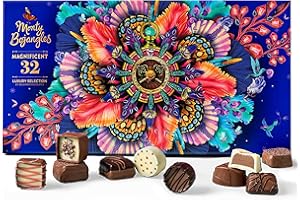 ‎MONTY BOJANGLES Monty Bojangles Magnificent Truffle Pralinen Geschenkbox mit belgischer Schokolade (32 Pralinen 425 g), 16 verschiedene Schokolade Trüffel, Milch, Weiß, Zartbitter, Karamell
