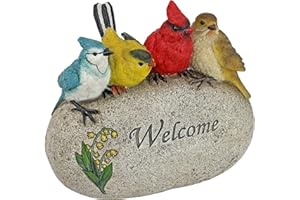 Design Toscano QM7512040 Birdy Welcome Garden Stone Statue, Media, a colori