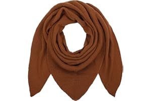 Ever Bloom Damen Schal, Strick Dreieck Schale, Weiches Dreieckstuch, Leichter Strickschal, Halstuch für Frauen und Mädchen Lang, Einfarbig 195 * 80 cm