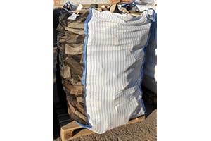 D DIVIGO HOLZBAG 24.DE 10 x Hochwertiger Holz Big Bag speziell für Brennholz * Woodbag, Holzbag, Brennholzsack * 100x100x160cm * Netzgittergewebe/Ventilationsgewebe* Holz trocknen + transportieren * (Ohne Inhalt)